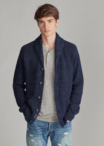 Cardigan Polo Ralph Lauren Algodão Shawl-Collar Homem 71024-VUER